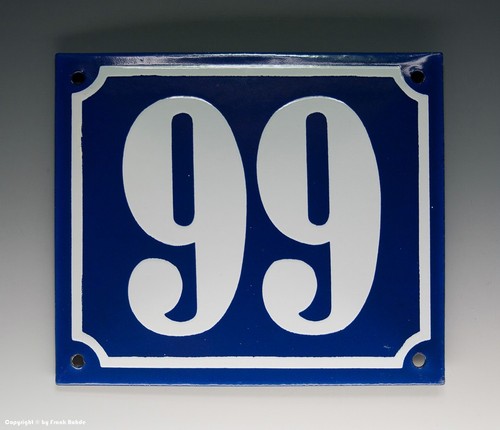 Emaille email hausnummer 99 - email-hausnummer,