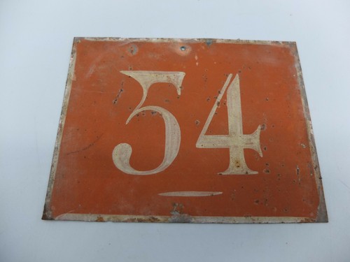 Hausnummer rot blech - 54,
