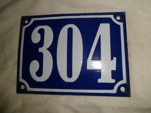 Altes emaile hausnummer schild - altes,