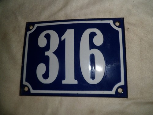 Altes emaile hausnummer - hausnummer, schild