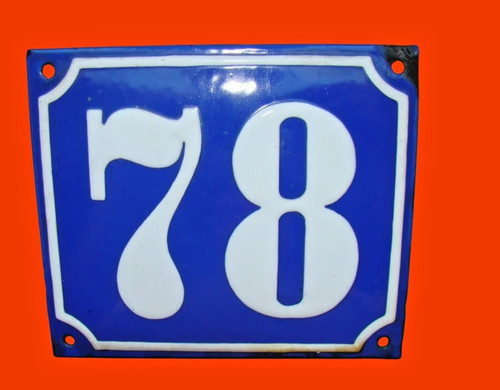 Emaille hausnummernschild - ,