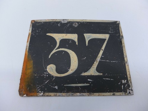 Hausnummer schwarz blech - 57,