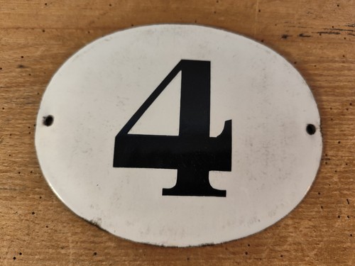 Emaille schild hausnummer - hausnummer, zahl