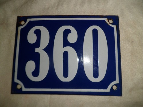 Altes emaile hausnummer schild - altes,